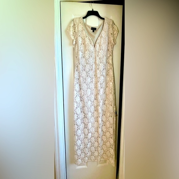 Connected Apparel Gold Sequin Evening Gown Size 12